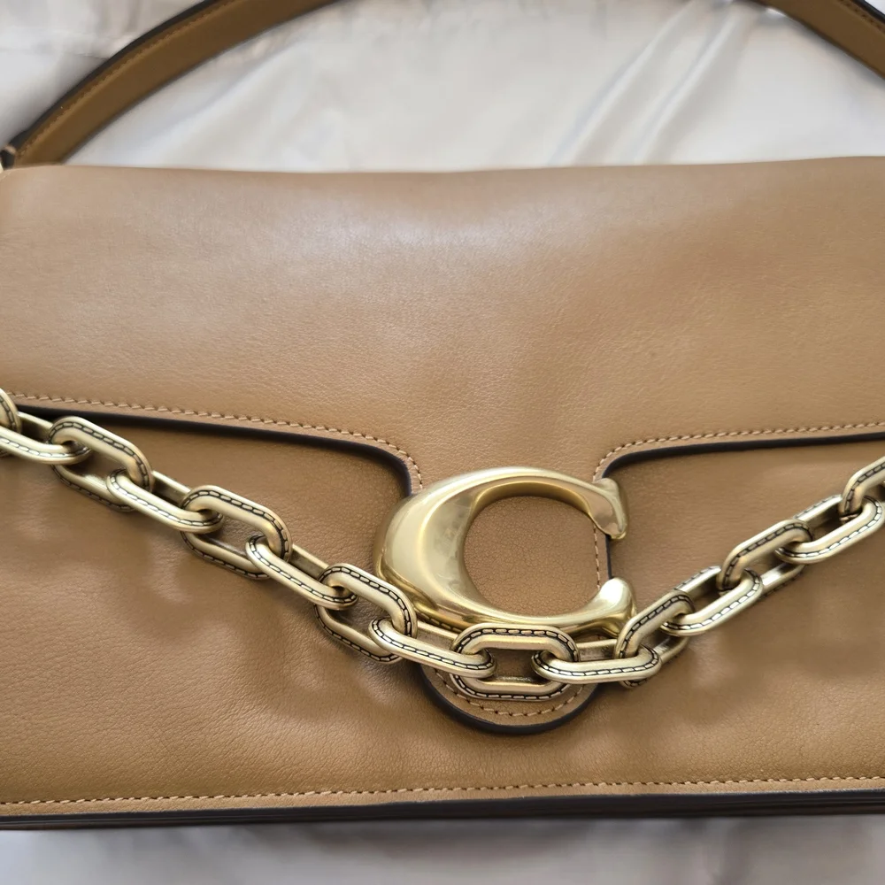 SOLD - Coach Chain Tabby 30 In Honey Brown - Picture 2 of 8